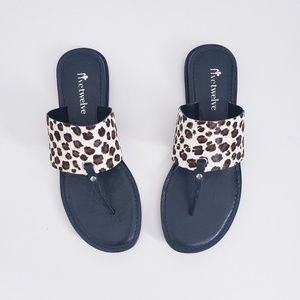 Leopard flat sandal